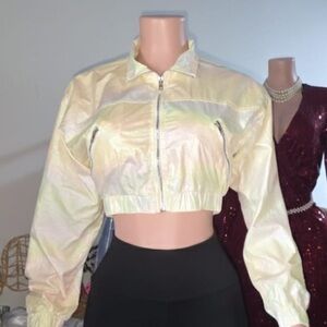 Forever 21 Iridescent Bomber Jacket